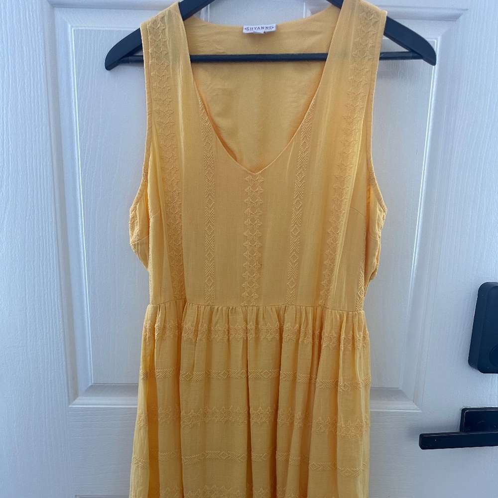 Shyanne Yellow Sleeveless Mini Dress